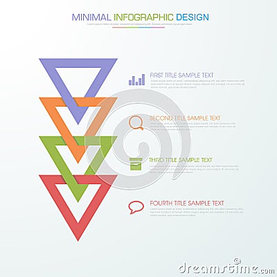 Infographic Elements with business icon on full color background process or steps and options workflow diagrams,vector design Vector Illustration