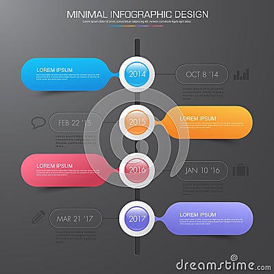 Infographic Elements with business icon on full color background process or steps and options workflow diagrams,vector design Cartoon Illustration