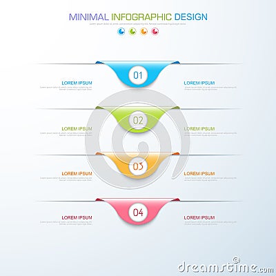 Infographic Elements with business icon on full color background process or steps and options workflow diagrams,vector design Vector Illustration