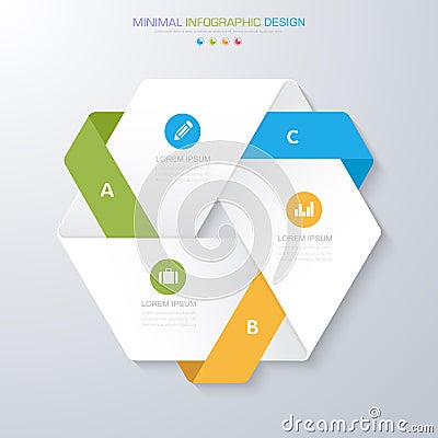 Infographic Elements with business icon on full color background process or steps and options workflow diagrams,vector design Vector Illustration