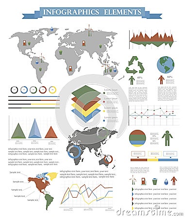 Infographic Elements Collection Vector Illustration