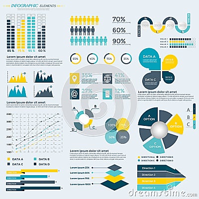 Infographic Elements Collection Vector Illustration