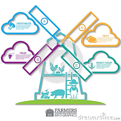 Infographic elements.Farm Vector Illustration