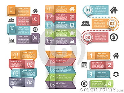 Infographic Elements with Numbers Vector Illustration