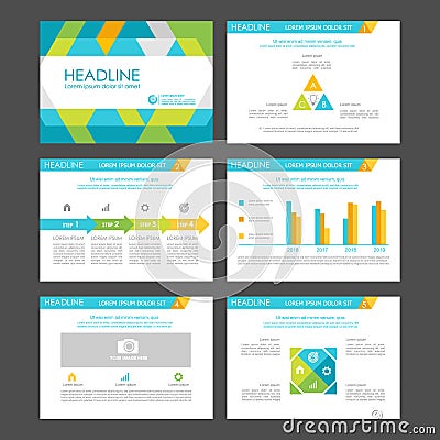 Infographic elements for presentation templates. Vector Illustration