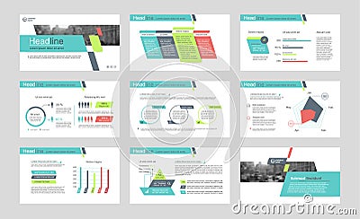 Powerpoint presentation template background. Vector Illustration