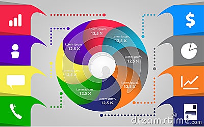 Infographic elements. Vector set of Infographic elements. Vector illustration Vector Illustration