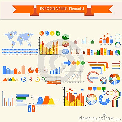 Infographic financial Vector Illustration