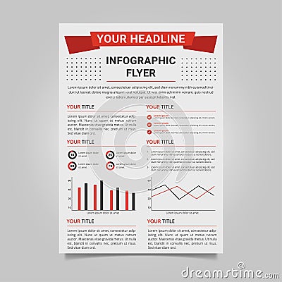 Infographic flyer design template with infographic element Vector Illustration