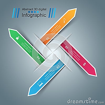 Infographic icons. Arrows icon. Vector Illustration