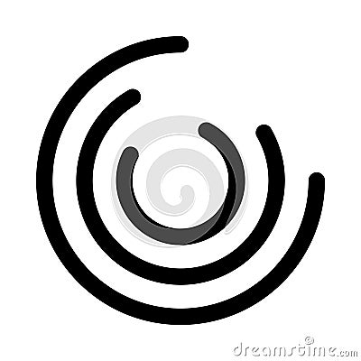 Infographic icons in the form of truncated circle lines to provide a data pattern Vector Illustration