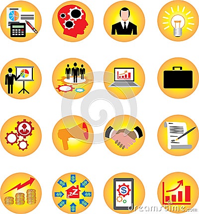 Infographic Icons Set Business And Finance - Vector Illustration Vector Illustration