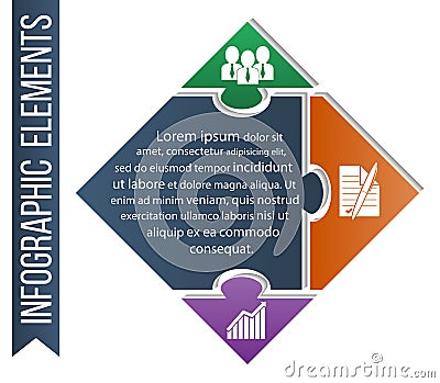 Infographic illustration. Business concept vector included integrated icons of competence, development and bargain. Vector Illustration