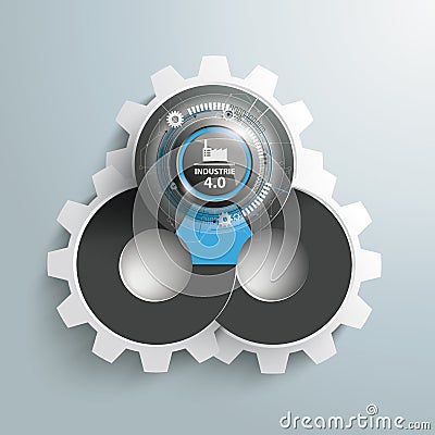 Infographic Industrie 4 Gears Vector Illustration