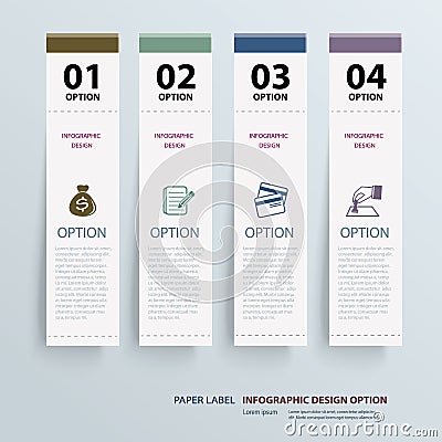 Infographic label tab template Vector Illustration