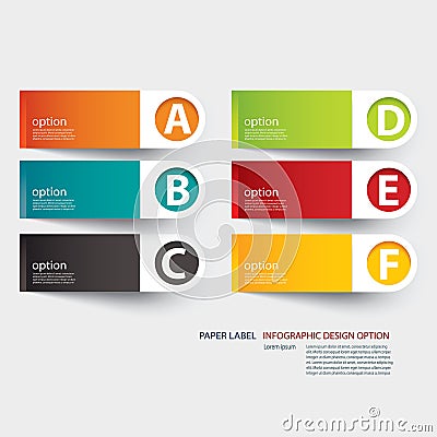 Infographic label tab template Vector Illustration