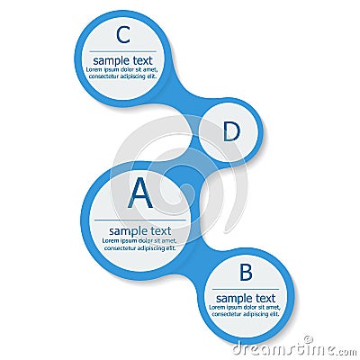 Infographic Metaball Element Flat Vector Design Vector Illustration