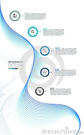 Modern blending line design can use many ideas analysis Vector Illustration