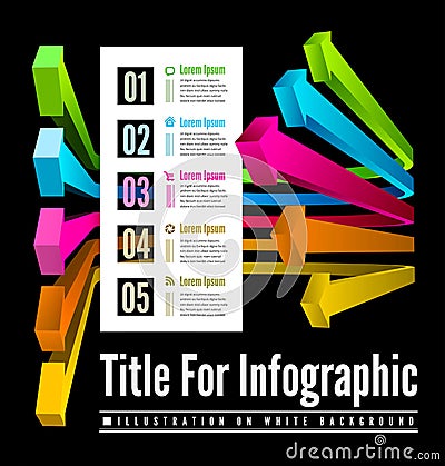 Infographic options with color arrow Vector Illustration