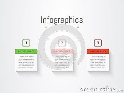 Infographic 3 options design elements for your business data. Vector Vector Illustration