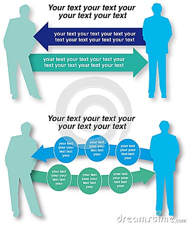 Infographic organization chart with text area Stock Photo