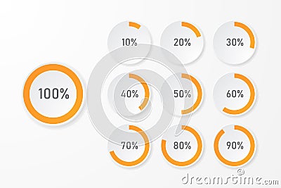 Infographic pie chart templates Vector Illustration