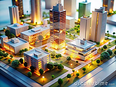 Visualizing Architectural Model and Prototype Design A Comprehensive Infographic Process Overview Stock Photo