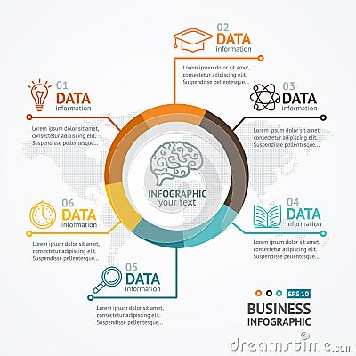 Infographic Round . Vector Vector Illustration