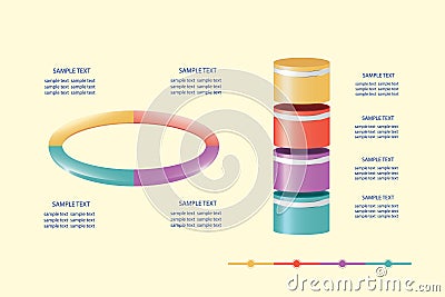 Infographic showing process of development Vector Illustration