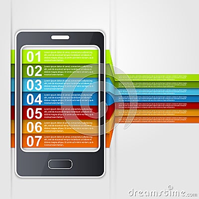 Infographic smartphone design concept. Vector Illustration