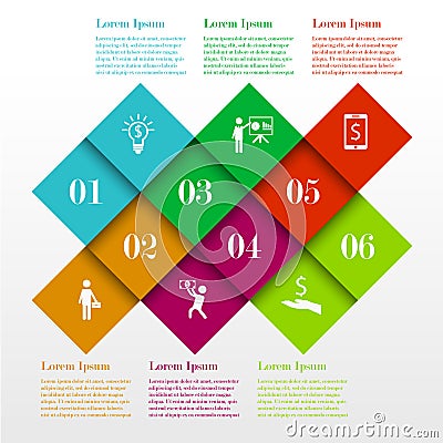 Infographic square template Vector Illustration