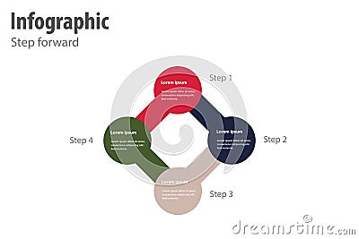 Infographic step forward Vector Illustration