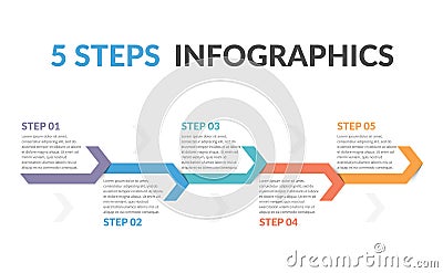 Infographic Template with Arrows Vector Illustration