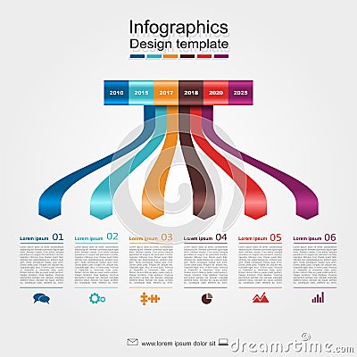 Infographic template. Can be used for workflow layout, diagram, business step options, banner, web design. Vector Illustration