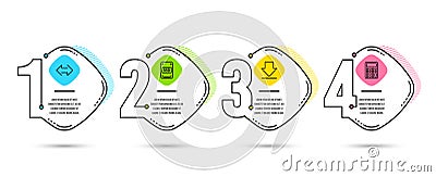 Sync, Downloading and Ssd icons. Calculator sign. Synchronize, Load information, Solid-state drive. Vector Vector Illustration
