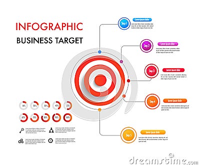 Infographic for project and planning template and percentage Stock Photo