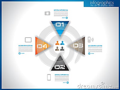 Infographic template for statistic data visualizat Vector Illustration