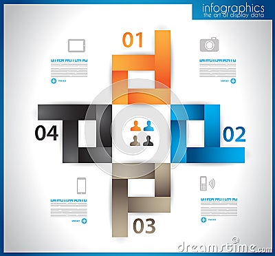 Infographic template for statistic data visualizat Vector Illustration