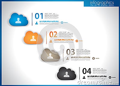 Infographic template for statistic data visualizat Vector Illustration