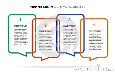 Infographic template timeline process 4 option Vector Illustration