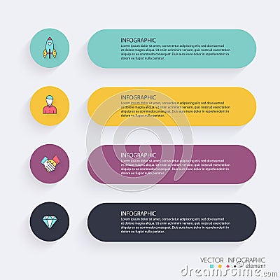 Infographic Templates for Business. Can be used for website layout vector, numbered banners, diagram. Vector Illustration