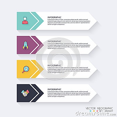 Infographic Templates for Business. Can be used for website layout vector, numbered banners, diagram. Vector Illustration