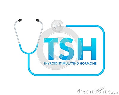 Infographic with thyroid stimulating hormone. Thyroid stimulating hormone. Vector illustration. Vector Illustration