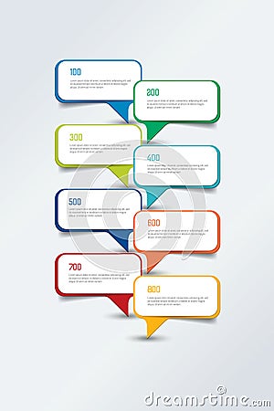 Infographic timeline report, template, chart, scheme. Empty text fields Vector Illustration