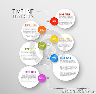 Infographic timeline report template Vector Illustration