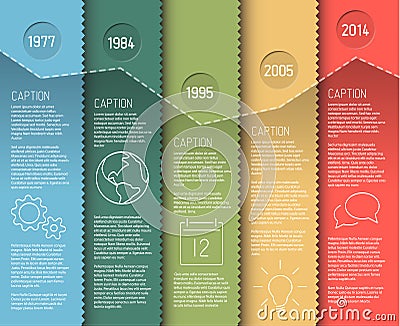 Infographic timeline report template Vector Illustration