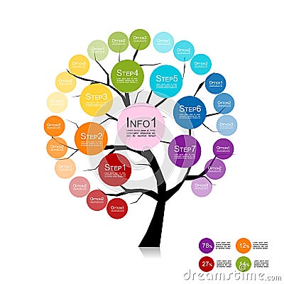 Infographic tree for your design Vector Illustration