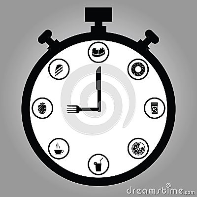 Infographic watch and flat icons idea Vector Illustration