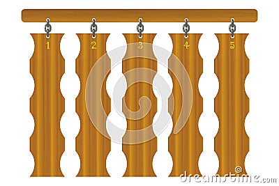Infographic wooden boards - cdr format Vector Illustration