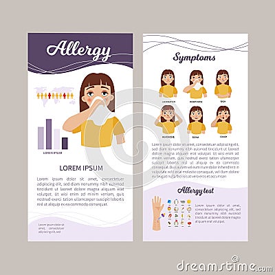 Allergy infographic Vector Illustration